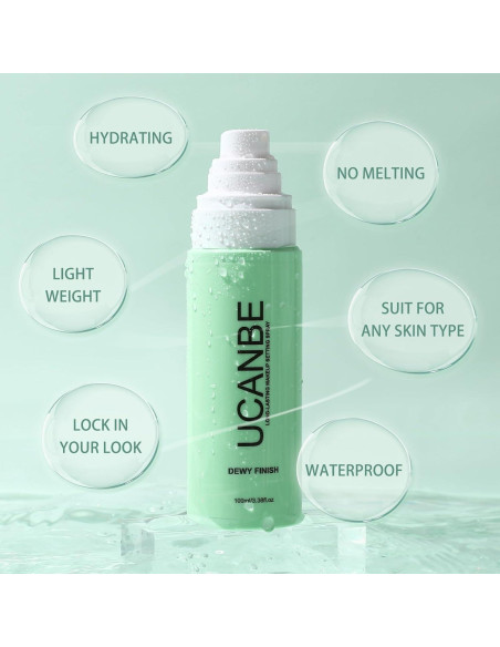 Spray Fijador de Maquillaje UCANBE 100 ml Brillante Hidratante