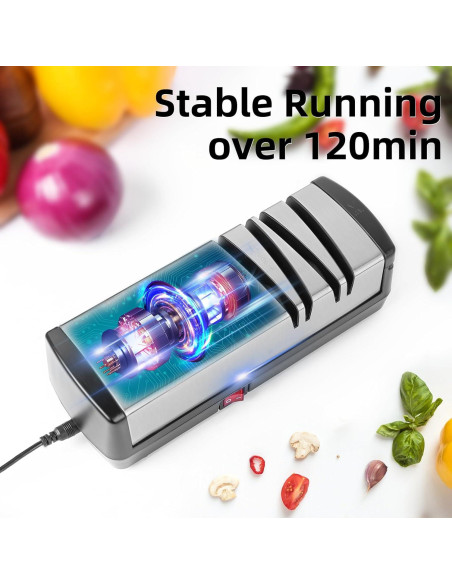 Afilador de cuchillos eléctrico MKHS 3 en 1 Plata 0.77 kg Afilador de cuchillos eléctrico MKHS 3 en 1 Plata 0.77 kg