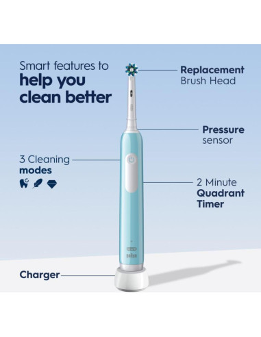 Cepillo de dientes eléctrico Oral-B Pro 1000 CrossAction Verde
