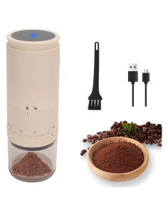 Molino de café portátil VINGVO eléctrico 38 configuraciones USB