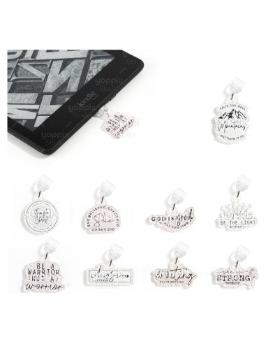 9 Accesorios para E-Reader YOPPIX, Tapones de Polvo Tipo C Cristiano