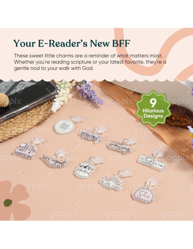 9 Accesorios para E-Reader YOPPIX, Tapones de Polvo Tipo C Cristiano