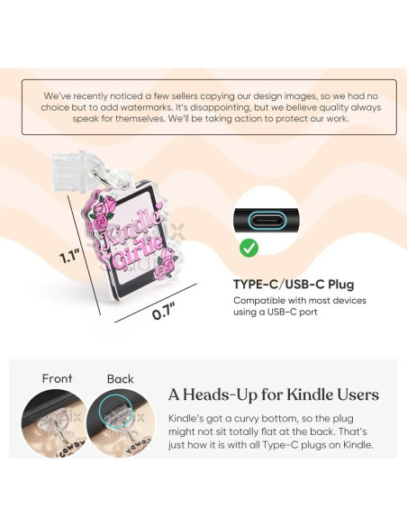 9 Accesorios para E-Reader YOPPIX, Tapones de Polvo Tipo C Cristiano