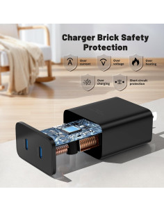 Cargador Rápido USB-C 45W Dual con Cable 3m para Samsung 2