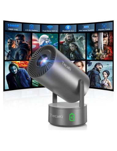 Proyector Portátil Tecaki X5OTD-US con Batería y WiFi