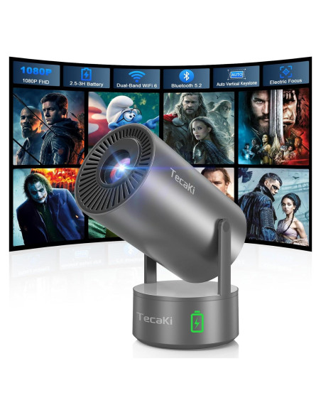 Proyector Portátil Tecaki X5OTD-US con Batería y WiFi