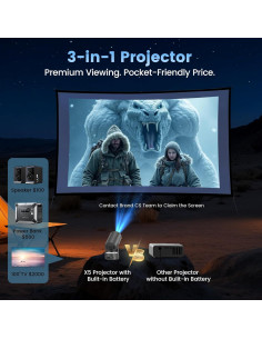 Proyector Portátil Tecaki X5OTD-US con Batería y WiFi 2