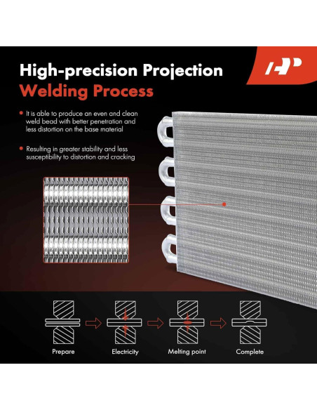 Enfriador de Aceite de Transmisión A-Premium 8 Filas Aluminio