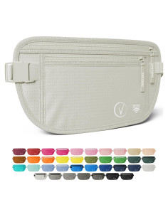 Cinturón de Dinero Vantamo RFID Unisex Gris Nube 2 Compartimentos