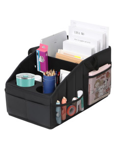 Organizador de Asiento de Coche WHHMK Negro 13 Compartimentos