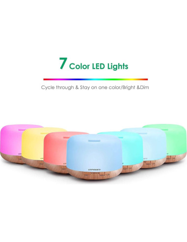 Difusor de Aceite Esencial URPOWER OD-501 500ml Ultrasonido