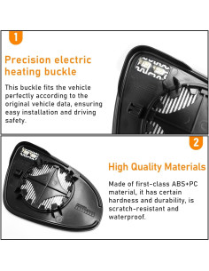 Cristal Espejo Calentado Izquierdo Moonlinks Toyota Corolla 2014-2019 2