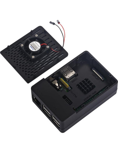 Caja Raspberry Pi 3 B+ iUniker con Ventilador y Disipadores
