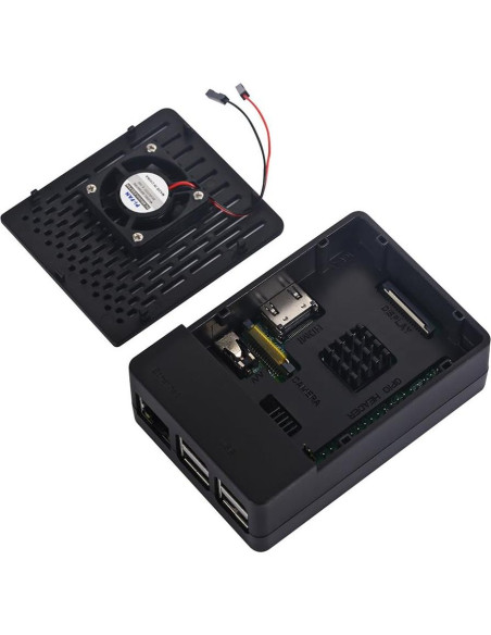 Caja Raspberry Pi 3 B+ iUniker con Ventilador y Disipadores Caja Raspberry Pi 3 B+ iUniker con Ventilador y Disipadores