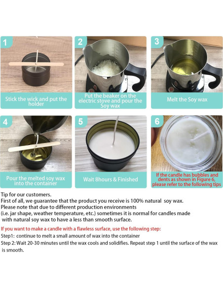 Kit de Fabricación de Velas de Cera de Soja Haccah 0.91 kg