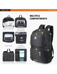 Mochila Plegable Ligera SKYSPER ISHELL30 30L Impermeable 2