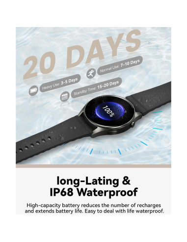 Reloj Inteligente KACUBAKU G65 HD 1.26" IP68 Fitness