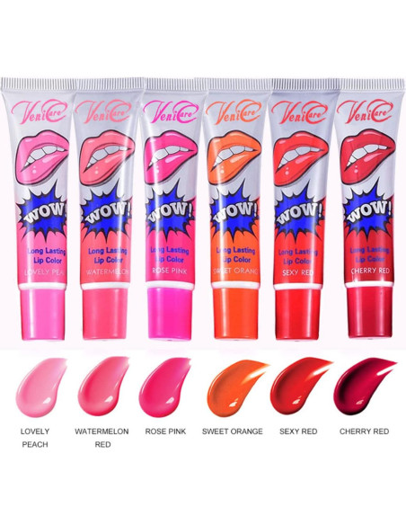 Tinte de Labios Peel Off VeniCare 6 Colores Larga Duración