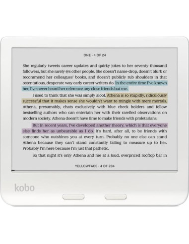 eReader Kobo Libra Color Blanco con Funda y Adaptador