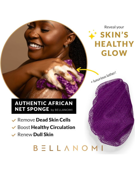 Esponja Exfoliante Africana Bellanomi 114 cm - Limpiador de Espalda