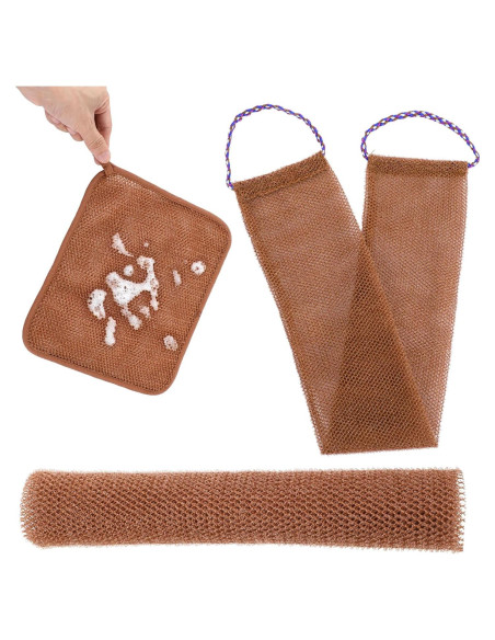 Conjunto 3 Esponjas de Red Africana Wanmu Exfoliantes Conjunto 3 Esponjas de Red Africana Wanmu Exfoliantes