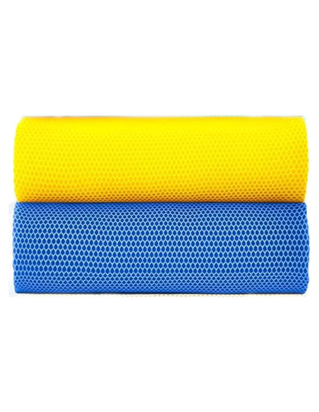 Esponjas de Baño Exfoliantes Africanas 2 Pcs - Azul y Amarillo