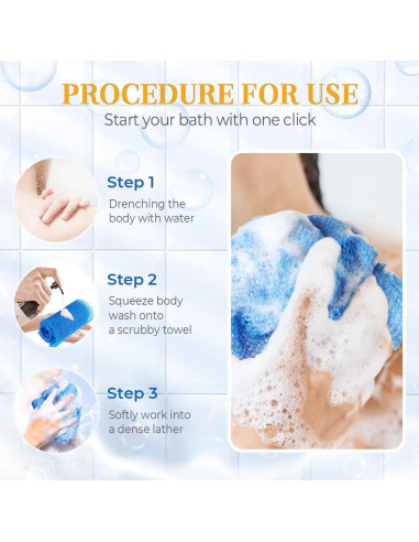 Esponjas de Baño Exfoliantes Africanas 2 Pcs - Azul y Amarillo