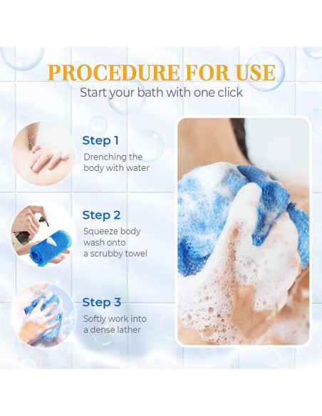 Esponjas de Baño Exfoliantes Africanas 2 Pcs - Azul y Amarillo