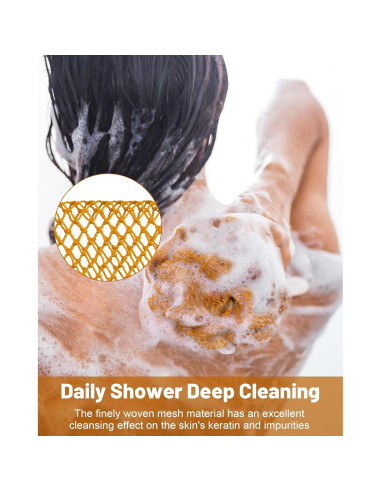 Esponja de Red Africana MTDLYICE XL 80CM 2 Paquetes Exfoliantes