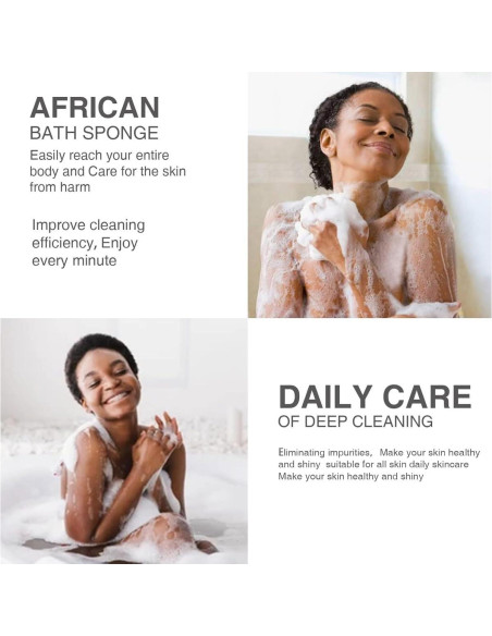 Esponjas de Baño Exfoliantes Africanas 2 Pcs - Azul y Amarillo