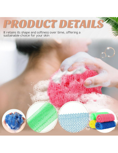 Esponjas Exfoliantes de Red Africana Peryiter 4 Pcs 130 cm