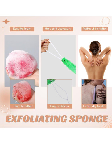 Esponjas Exfoliantes de Red Africana Peryiter 4 Pcs 130 cm