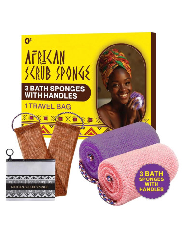 Esponja Exfoliante de Red Africana Kolnaix - 3 Piezas