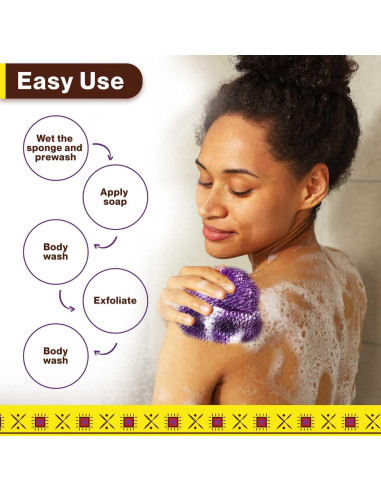 Esponja Exfoliante de Red Africana Kolnaix - 3 Piezas