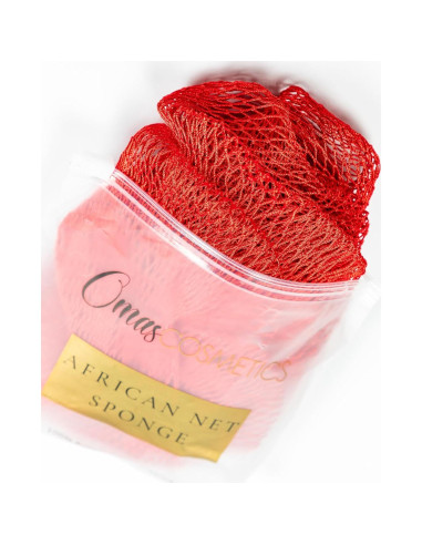 Esponja de Red Exfoliante Africana Omas Cosmetics - Rojo