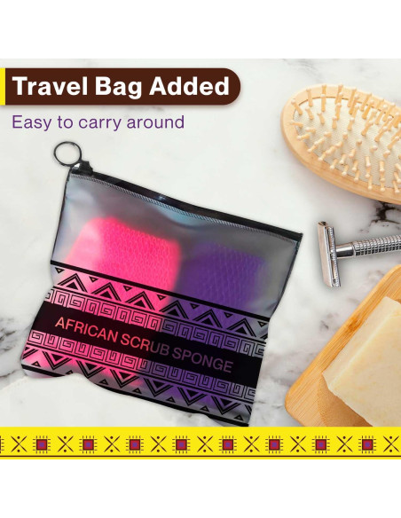 Esponja Exfoliante de Red Africana Kolnaix - 3 Piezas