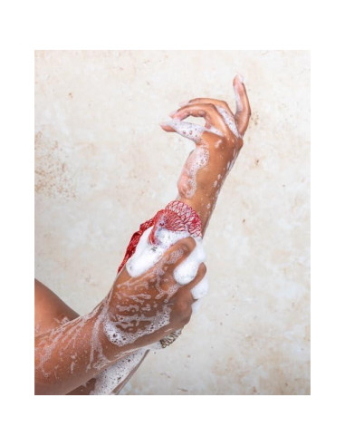 Esponja de Red Exfoliante Africana Omas Cosmetics - Rojo