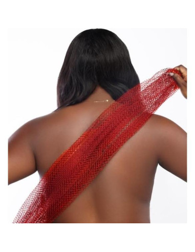 Esponja de Red Exfoliante Africana Omas Cosmetics - Rojo