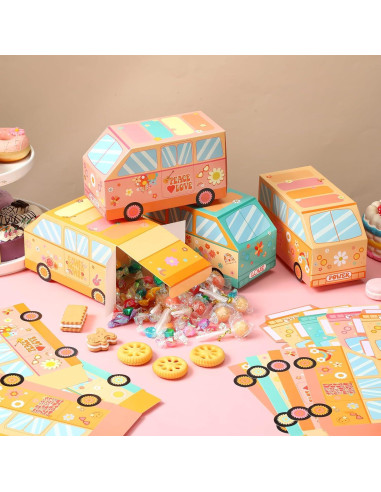 24 Cajas de Dulces Psicodélicas TecUnite en Forma de Camión