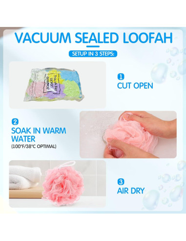 Set 12 Paños de Baño Funnymoom - 6 Esponjas Exfoliantes