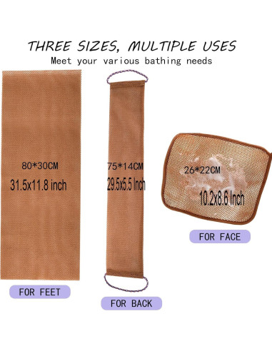 Antallcky 3 Esponjas Exfoliantes Africanas para Baño