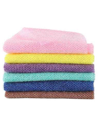 Esponja de Red Africana Tecbeauty - 6 Piezas Exfoliantes 30x80cm