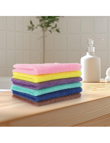 Esponja de Red Africana Tecbeauty - 6 Piezas Exfoliantes 30x80cm