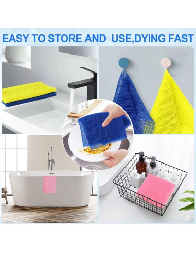 Esponja de Baño Exfoliante YTJYZZQ 80 cm Nylon 3 Piezas