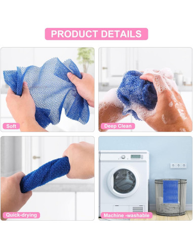 Esponja de Baño Exfoliante YTJYZZQ 80 cm Nylon 3 Piezas