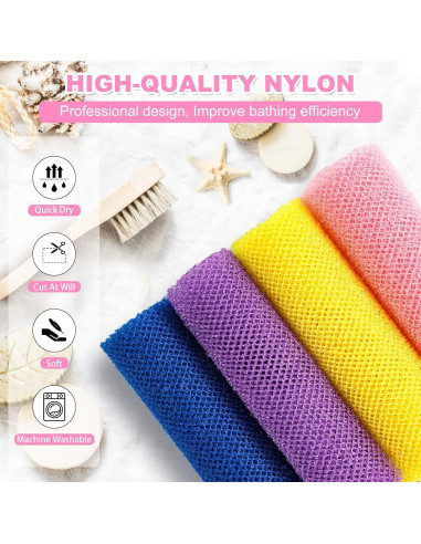 Esponja de Baño Exfoliante YTJYZZQ 80 cm Nylon 3 Piezas