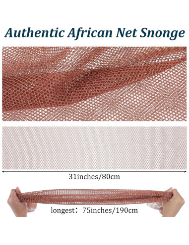 3 Esponjas de Red Exfoliantes Wanmu para Baño - Negro, Rosa, Café