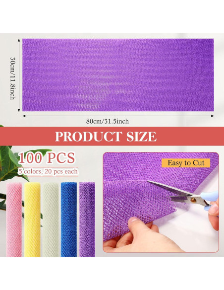 Esponjas de Baño Exfoliantes Sunnyray 100 Pcs 30x80 cm Esponjas de Baño Exfoliantes Sunnyray 100 Pcs 30x80 cm