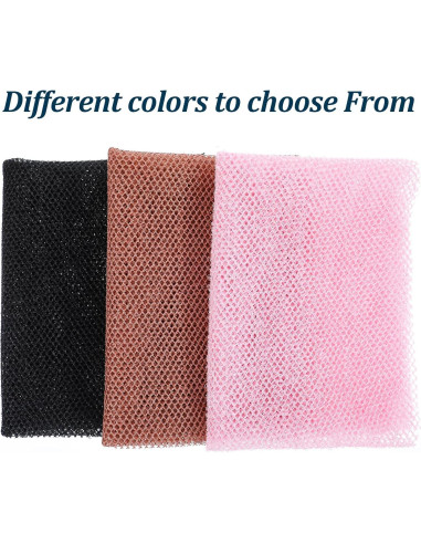 3 Esponjas de Red Exfoliantes Wanmu para Baño - Negro, Rosa, Café