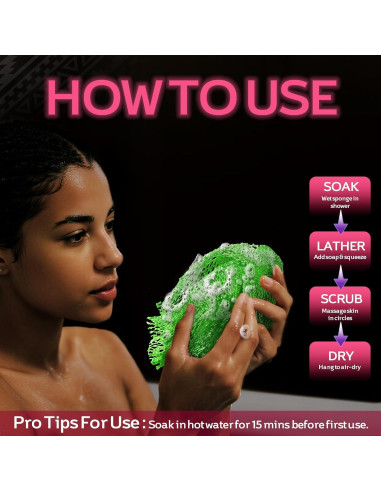 Esponjas de Baño Exfoliantes ACLMFUP - 2 Piezas Suaves